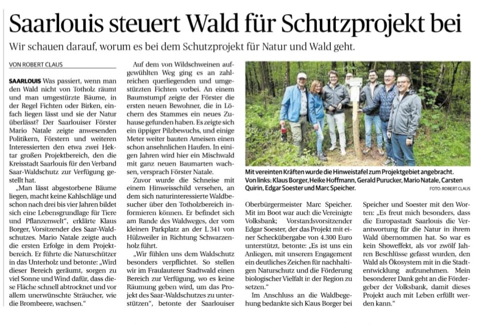 Erholungsprojekt zusammen mit Kreisstadt Merzig